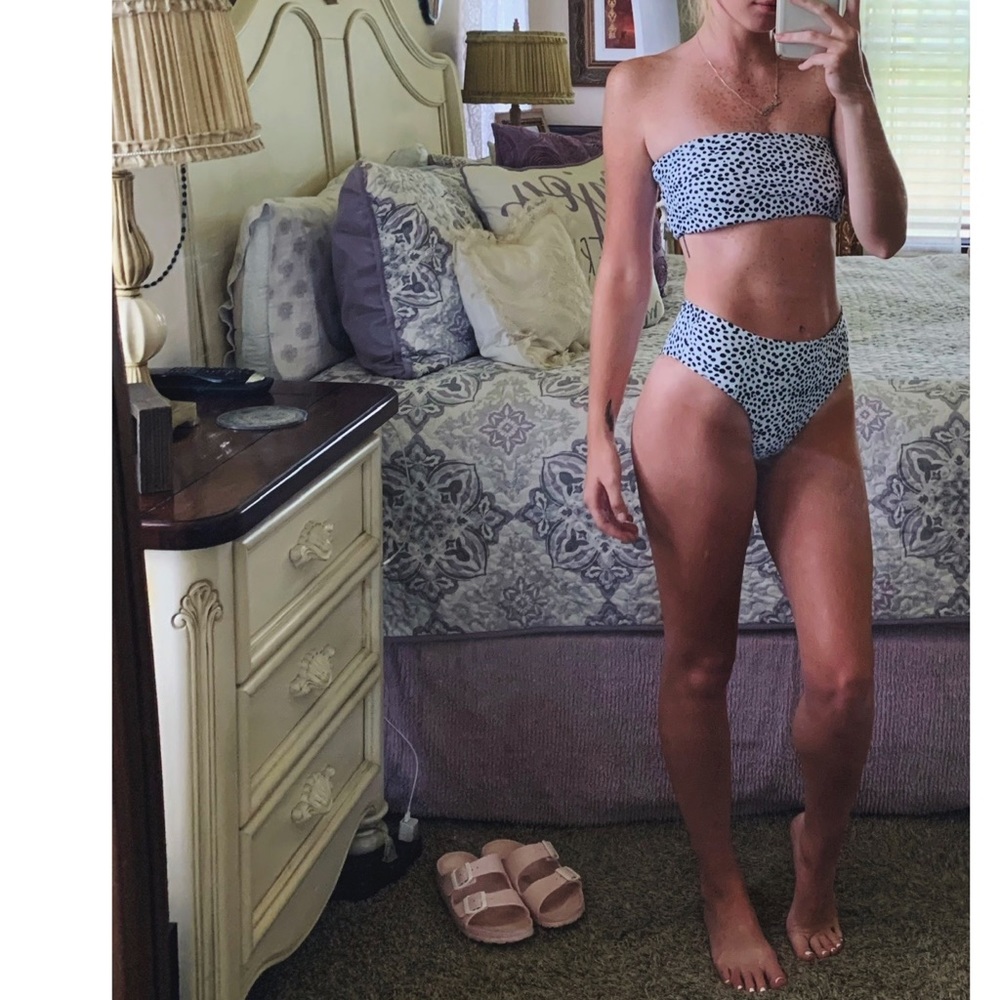 Zaful Bandeau bikini high waisted/high cut